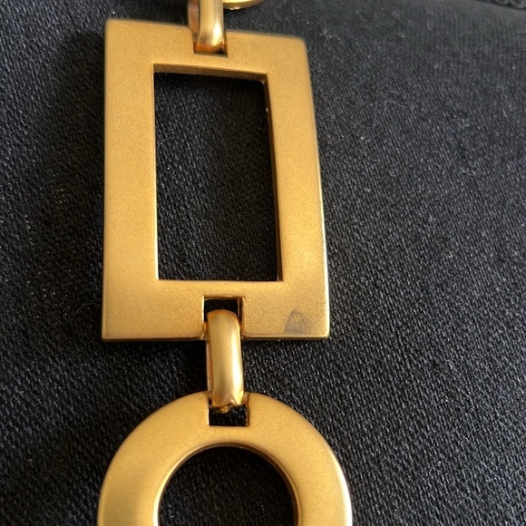 ESCADA Women’s Abstract Shapes Belt Gilded Gold Tone Vintage Square Circle Belt - Picture 2 of 16